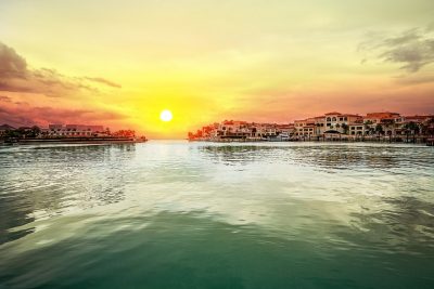 Sunset Cap Cana Marina view